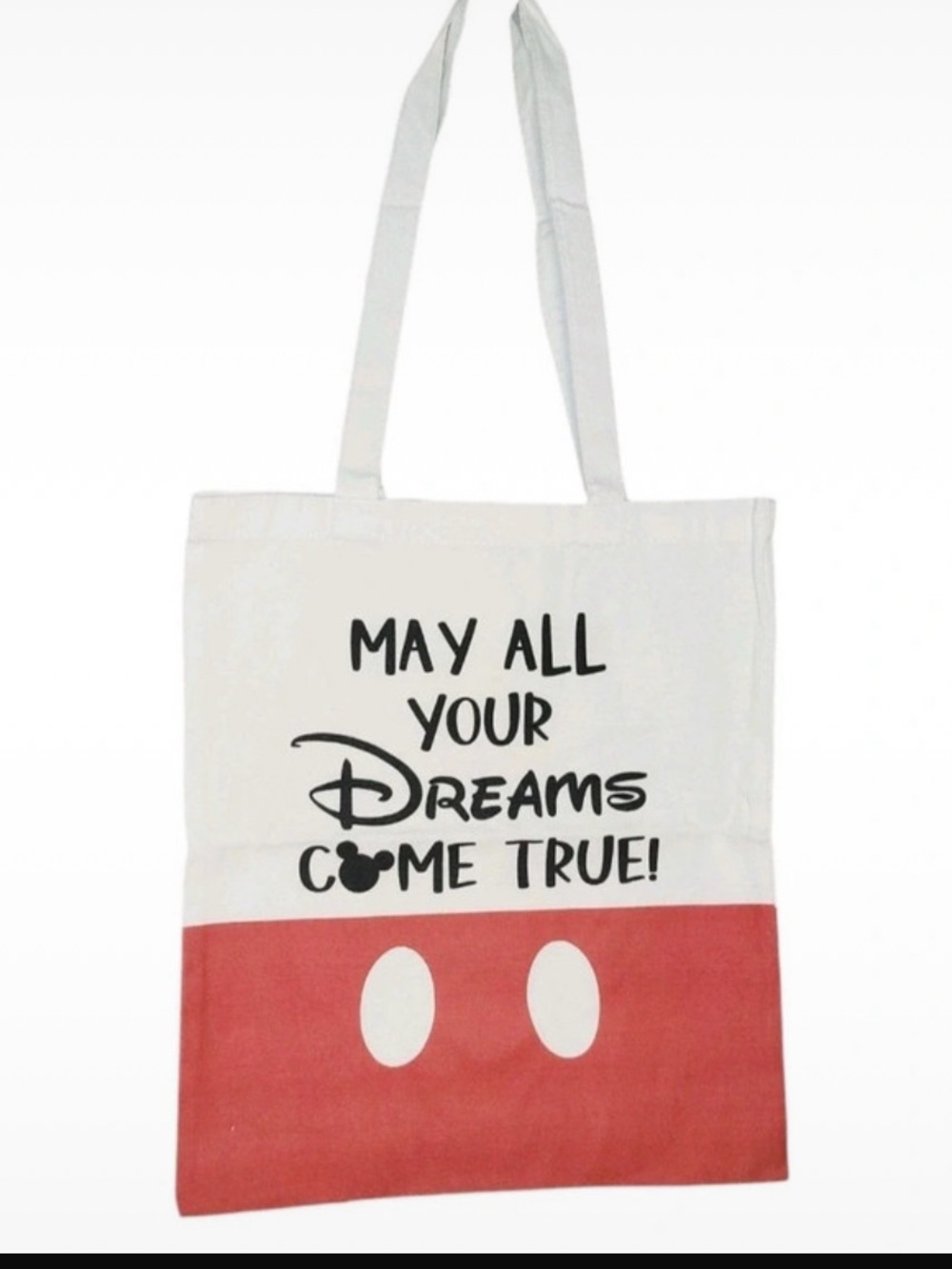 NWT-2 Disney “May All Your Dreams Come True” Tote Bags- White & Red
Blue & White